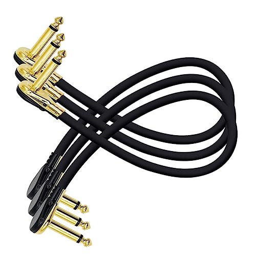 HONITANO 3 Stück Gitarren Patchkabel Flachstecker Kabel für Gitarre Langlebig und Zuverlässig für Pedalboard und Effektgeräte HONITANO 3 Stück Gitarren Patchkabel Flachstecker Kabel für Gitarre Langlebig und Zuverlässig für Pedalboard und Effektgeräte von HONITANO