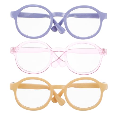HONITANO 3 Stück Puppenbrille Gläser Miniaturbrille Tun So, Als Ob Sie Eine Brille Hätten Puppe Verkleiden Sich Brillen Festliche Brille Requisiten Neuheit Brille Plastik von HONITANO
