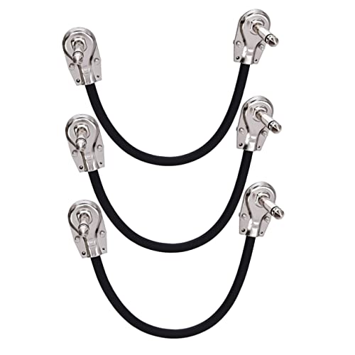 HONITANO 3 Stück Teiliges Gitarren Effektkabel Flachstecker Patchkabel für Elektrische Gitarre Langlebig und Geräuschreduzierend für Effektpedale und Instrumente von HONITANO