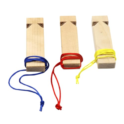 HONITANO 3 Stück Teiliges Holz Zugpfeifen Kreative DIY Malen Musikinstrument Party Zubehör Jungen Mädchen Zufällige Farbe Zufällige Farbe von HONITANO