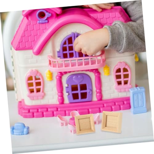 HONITANO 3 Stück Teiliges Mini Bilderrahmen aus Holz Leichte DIY Puppenhaus Dekoration Kreative Fotorahmen für Miniaturhäuser Geeignet für Bastelprojekte und Kinderzimmer Gestaltung von HONITANO