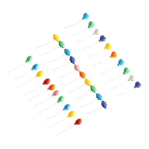 HONITANO 30 Stück Bunte Luftballons Ornamente Mini-Ballon- winzig Mini-Hausdekoration klein Miniaturhaus Zubehör Modellbau Zubehör Miniaturornament Simulation Mini-Ballon Plastik von HONITANO