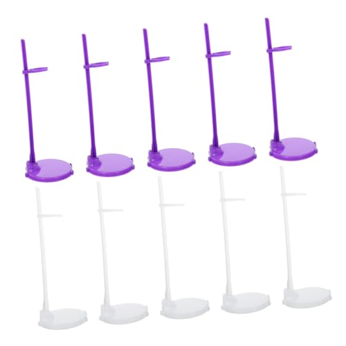 HONITANO 30 Stück Teiliges Puppenständer aus Transparentem und Violettem Kunststoff Stabiler Doll Rack mit Breiter Basis für Festen Stand Schonend für Puppen zur Geordneten Präsentation und HONITANO 30 Stück Teiliges Puppenständer aus Transparentem und Violettem Kunststoff Stabiler Doll Rack mit Breiter Basis für Festen Stand Schonend für Puppen zur Geordneten Präsentation und von HONITANO