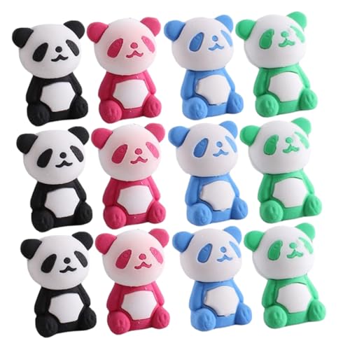 HONITANO 36 Stück Teiliges in Niedlicher Panda form Sichere Materialien für Schule und Zeichnen Lustige Tier motive als Geschenk und Mitgebsel für Jungen und Mädchen von HONITANO