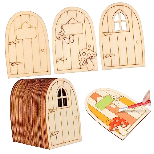 HONITANO 36stücke Unbemalte Mini-holztüren Für Garten Und Wohnraumdekoration Kreative Feenhaus-Ornamente Für Bastelprojekte HONITANO 36stücke Unbemalte Mini-holztüren Für Garten Und Wohnraumdekoration Kreative Feenhaus-Ornamente Für Bastelprojekte von HONITANO