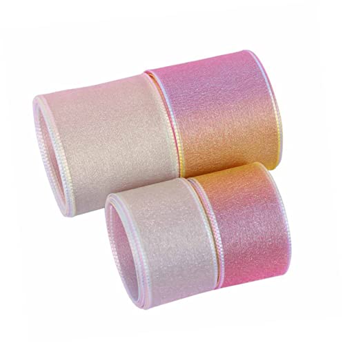 HONITANO 4 Stück Buntes Chiffonband Organza -band Zum Wickeln Hochzeitsband Weihnachtsband Grünes Band Haarbänder Buntes Band Bowknot-bänder von HONITANO