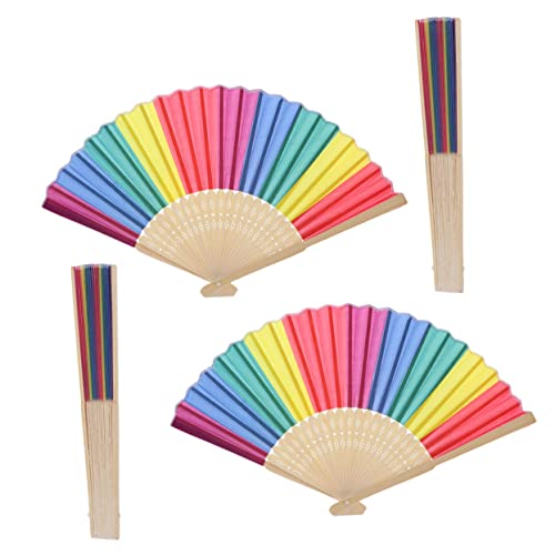 HONITANO 4 Stück Klappfächer aus Bunte Faltfans für Tänze und Spiele Leicht und Tragbar als Fotorequisiten für Sommerliche Feste HONITANO 4 Stück Klappfächer aus Bunte Faltfans für Tänze und Spiele Leicht und Tragbar als Fotorequisiten für Sommerliche Feste von HONITANO