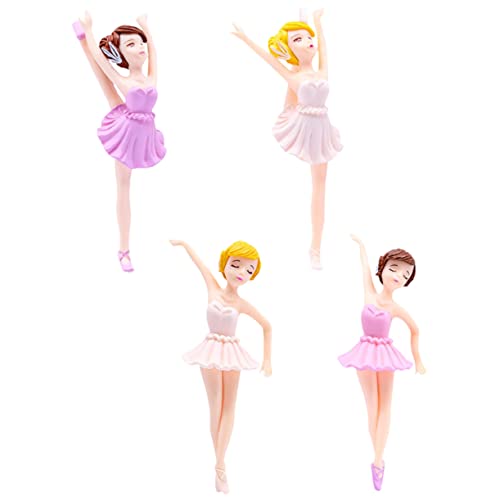 HONITANO 4 Stück Teiliges Ballerina Mädchen Tortendeko Elegante Weiße und Violette Figur Tanzende Mädchen Geburtstagstorten Ornament Süße Kuchenverzierung für Party und HONITANO 4 Stück Teiliges Ballerina Mädchen Tortendeko Elegante Weiße und Violette Figur Tanzende Mädchen Geburtstagstorten Ornament Süße Kuchenverzierung für Party und von HONITANO