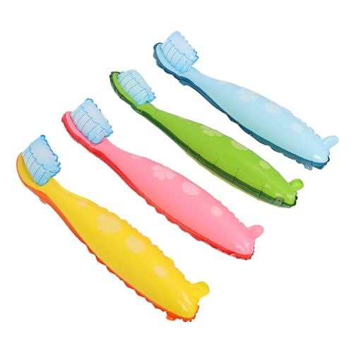 HONITANO 4 Stück Teiliges Großes Zahnbürsten Luftballon Set Farbenfrohe Partydeko für Kindergeburtstag und Fest mit Einzigartigem Design und Auffälliger für Vielseitige Feierlichkeiten von HONITANO