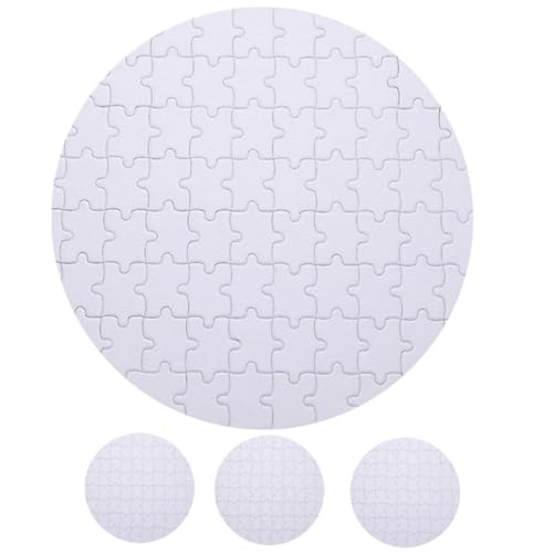 HONITANO 4 Stück Teiliges Sublimationspuzzle Blanko Puzzleteile aus Weißem Material für Thermotransfer DIY Basteln Personalisierbar mit Fotos als Lernspielzeug und von HONITANO