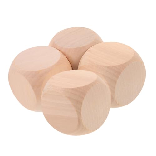 HONITANO 4 Stück Teiliges Unbemalte Holzwürfel Robuste DIY Bastelwürfel Blanko Holzklötze zum Bemalen Schnitzen HONITANO 4 Stück Teiliges Unbemalte Holzwürfel Robuste DIY Bastelwürfel Blanko Holzklötze zum Bemalen Schnitzen von HONITANO