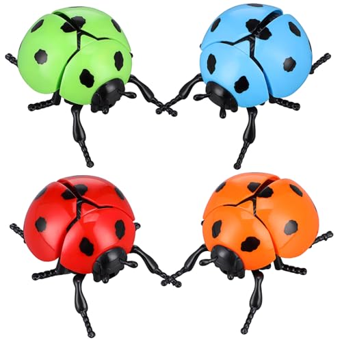 HONITANO 4 Stück Teiliges Wind Up Tier aus Kunststoff Bunte Käferform Aufziehfiguren für Lebensechte Mechanische Insekten Deko als und Party Mitgebsel HONITANO 4 Stück Teiliges Wind Up Tier aus Kunststoff Bunte Käferform Aufziehfiguren für Lebensechte Mechanische Insekten Deko als und Party Mitgebsel von HONITANO