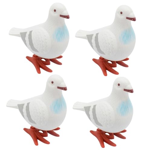 HONITANO 4 Stück Teiliges Wind up mit Lustigen Kleinen Taubenfiguren Batteriefrei Langlebig und Leicht als Kinderparty Mitgebsel und Witziges Geschenk für Jungen und Mädchen von HONITANO