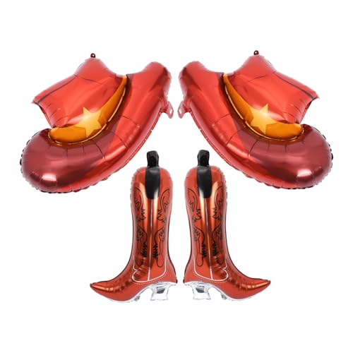 HONITANO 4 Stück Western Party Ballons Teilig Folienballons Cowboyhut Stiefel Bunte Geburtstagsdeko Luftgefüllt Wiederverwendbar für Western Mottoparty und Garten Dekoration HONITANO 4 Stück Western Party Ballons Teilig Folienballons Cowboyhut Stiefel Bunte Geburtstagsdeko Luftgefüllt Wiederverwendbar für Western Mottoparty und Garten Dekoration von HONITANO