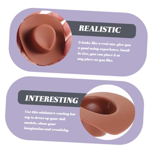 HONITANO 40 Stück Mini Cowgirl Hüte aus Kunststoff Kleine Cowboy Puppenhüte Langlebig Leicht für DIY Puppen Rollenspiele und Partydekoration Braune Mini Hüte für Puppenhaus Zubehör HONITANO 40 Stück Mini Cowgirl Hüte aus Kunststoff Kleine Cowboy Puppenhüte Langlebig Leicht für DIY Puppen Rollenspiele und Partydekoration Braune Mini Hüte für Puppenhaus Zubehör von HONITANO