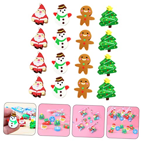 HONITANO 40 Stück Teiliges Mini Radiergummis für Tragbare Leichte Schulradierer mit Kreativem Weihnachtsbaum Design Langlebig und Einfach zu Verwenden für Schüler und Kindergartenkinder von HONITANO