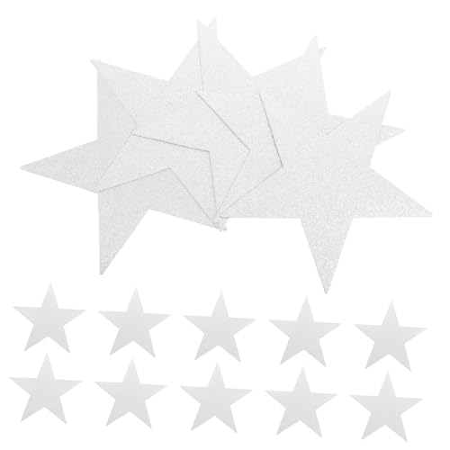 HONITANO 48 Stück Teiliges Silberne Papiersterne mit Glitzereffekt Stabile Bastelsterne für Kindergarten Wanddeko Diy Kreativprojekte Handgeschriebene Malvorlagen für Schul und HONITANO 48 Stück Teiliges Silberne Papiersterne mit Glitzereffekt Stabile Bastelsterne für Kindergarten Wanddeko Diy Kreativprojekte Handgeschriebene Malvorlagen für Schul und von HONITANO