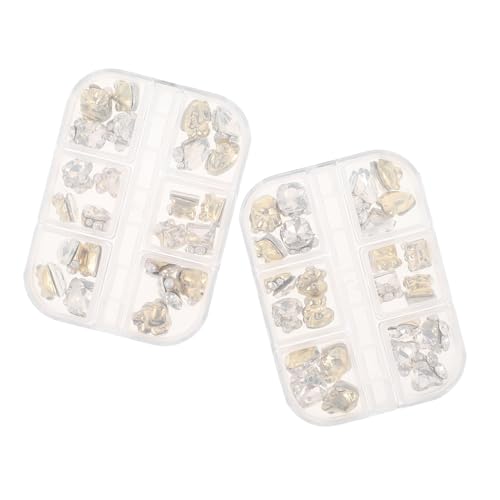 HONITANO 48 Stück Teiliges Transparente Glas-strasssteine Flachrückige Nail Charms Langlebig Vielseitig für DIY Nageldesign Schmuck und Bastelprojekte und Glänzend für Detaillierte Kunst von HONITANO