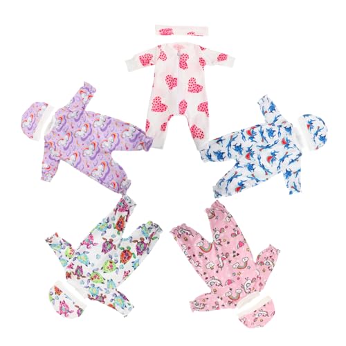 HONITANO 5 Sätze Puppenkleidung Puppenaccessoires Mode für Puppen Emotionale Entwicklung Puppen Babypuppe Kleidung Mini-Puppen Zubehör für Puppenkostüme Puppensachen Stoff von HONITANO