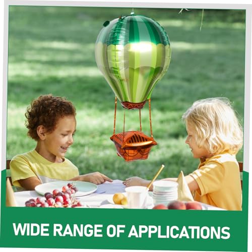 HONITANO 5 Stück Heißluftballon Luftballons aus Langlebiger Aluminiumfolie Große Metallische Folienballons für Geburtstagsfeier Babyparty Hochzeit und Festliche Dekoration Wiederverwendbar von HONITANO