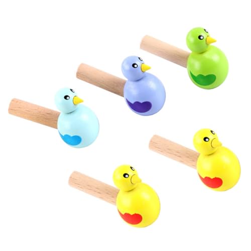 HONITANO 5 Stück Teiliges Holz Vogelpfeifen Kreative Musikpfeifen Ergonomisch Sicher für Jungen Mädchen Party Schule Garten Aktivitäten Zufällige Farbe Zufällige Farbe von HONITANO