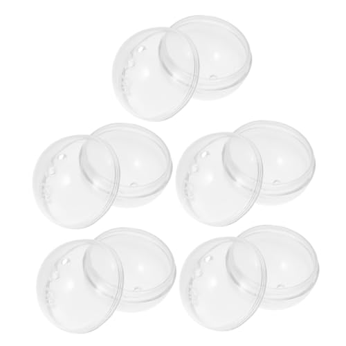 HONITANO 5 Stück Transparente Füllbare Kunststoffkugeln Stabile Runde Kapseln für Partygeschenke Vending Machine Ball für Süßigkeiten und DIY Überraschungen von HONITANO