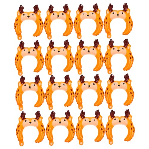 HONITANO 50 Stück Tierstirnbandballon Für Geburtstagsfeier Tierische Stirnbänder Zootier Party Kuh Ballon Dekorationen Zoo Tier Ballon Haarband Tiere Orange Aluminiumfolie von HONITANO