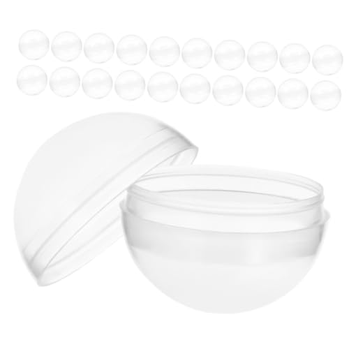 HONITANO 50 Stück Transparente Kunststoffkapseln für Verkaufsautomaten Wiederverwendbare Befüllbare Bälle für Spielzeugautomaten Partydeko und Osterüberraschungen Kompatibel mit von HONITANO