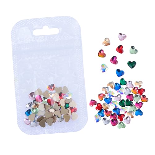 HONITANO 50Stücke Herzform Nail Art Strasssteine Kristallklare Maniküre Charms für Nägel Dekoration für Zuhause und Handyhüllen für Nagelkunstliebhaber und Professionelle HONITANO 50Stücke Herzform Nail Art Strasssteine Kristallklare Maniküre Charms für Nägel Dekoration für Zuhause und Handyhüllen für Nagelkunstliebhaber und Professionelle von HONITANO