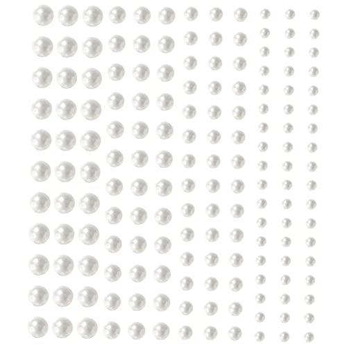 HONITANO 6 Blätter Gesichtssteine ​​kleben goldhochzeit gems Geschenkideen party accessoires geburtstagsgeschenke Haarperlen kleben Edelstein-Aufkleber Haarschmuck Perlen für Haare Abs Weiß von HONITANO