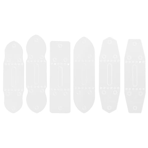 HONITANO 6 Stück Teiliges PVC Gürtelverschluss Lochschablonen Präzise Lederstanzform für DIY Gürtelhandwerk Robustes Punching Mold für Lederriemen bis Praktisches Zubehör für Lederarbeiten von HONITANO