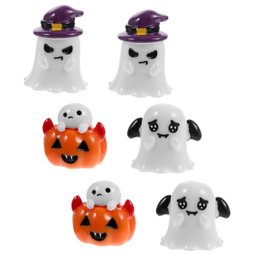 HONITANO 6 Stücke Mini Geister Statue Harz Halloween Ornament Für Dekorationen von HONITANO