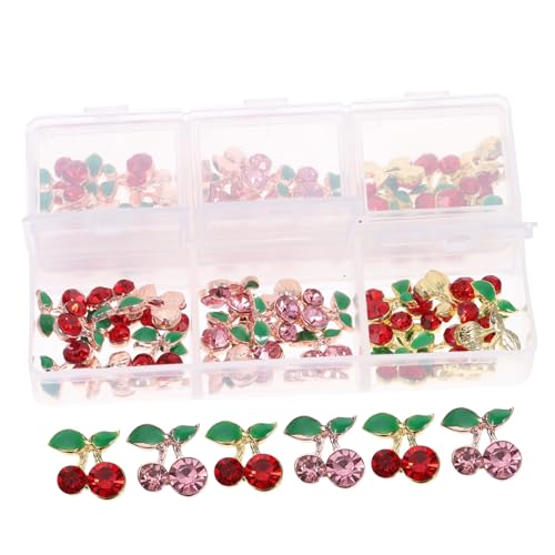 HONITANO 60 Stück Nagel Strasssteine Kirsche Nail Art Charms DIY Nagel Schmuck Dekoration Edelsteine Nägel Nagelzubehör für Kreative Maniküre HONITANO 60 Stück Nagel Strasssteine Kirsche Nail Art Charms DIY Nagel Schmuck Dekoration Edelsteine Nägel Nagelzubehör für Kreative Maniküre von HONITANO