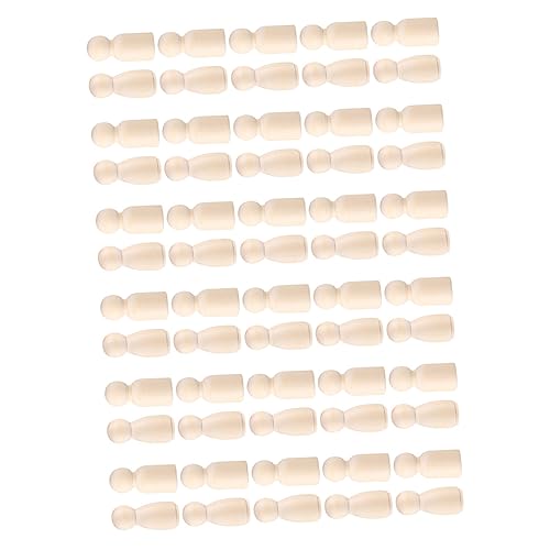 HONITANO 60Stücke DIY Holzfiguren Unfertige Hölzerne Puppen für DIY Bastelkunst zum Bemalen und Gestalten für Kreative Projekte Holzfiguren für Jungen von HONITANO
