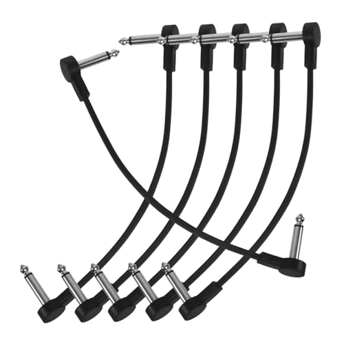 HONITANO 6Stücke Gitarren Patchkabel Lange Instrumenten Verbindungskabel aus Sauerstofffreiem Langlebig und Zuverlässig für Gitarren und Effektpedale für Musiker von HONITANO