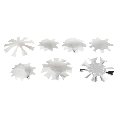 HONITANO 7 Stück Teiliges Maniküre Stanzschablonen aus Langlebigem Edelstahl Wiederverwendbare Nagelkunst schneidemodule für Präzises French Nails Design im Salon und DIY Gebrauch von HONITANO