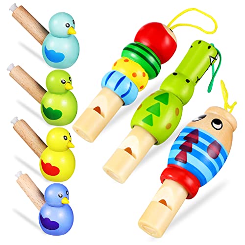 HONITANO 7Stücke Holz Tierpfeifen Teilig Vögel Tierdesigns Pfeifen für Partys und Feierlichkeiten mit Lanyard für Einfachen Transport HONITANO 7Stücke Holz Tierpfeifen Teilig Vögel Tierdesigns Pfeifen für Partys und Feierlichkeiten mit Lanyard für Einfachen Transport von HONITANO