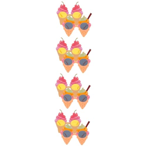 HONITANO 8 Stck. Hawaii Party Brille Lustige Eiscreme Sonnenbrillen für Strand und Kostümpartys Leicht und für Geburtstagsfeiern und von HONITANO