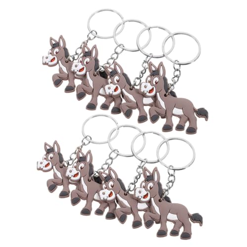 HONITANO 8 Stück Teiliges Donkey Keyring aus Robustem Material Niedliche Esel Anhänger Schlüsselanhänger für Kindergeburtstag Partydeko Mitgebsel und Geschenkideen Farbenfrohe Tier von HONITANO