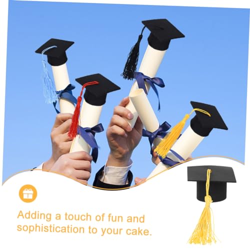 HONITANO 8 Stück Teiliges Graduation Cupcake Toppers mit Gelben Quasten Mini Absolventenhüte als Kuchen Deko für Abschlussfeiern Bunte Tortendekoration für Studienabschluss und Party HONITANO 8 Stück Teiliges Graduation Cupcake Toppers mit Gelben Quasten Mini Absolventenhüte als Kuchen Deko für Abschlussfeiern Bunte Tortendekoration für Studienabschluss und Party von HONITANO