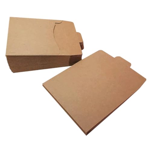 HONITANO Braune Kraftpapier CD Umschläge Langlebige Verpackungstaschen für Dokumente Karten Vielseitige und Versandtaschen aus Robustem Papier Individuell Dekorierbar von HONITANO