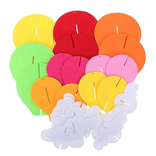 HONITANO Bunte Filz Heißluftballon Hängedekoration Set mit Wolken Kindergarten Raumdekoration Wiederverwendbar Kindgerecht Farbenfrohes Klassenzimmer Ornament Teilig HONITANO Bunte Filz Heißluftballon Hängedekoration Set mit Wolken Kindergarten Raumdekoration Wiederverwendbar Kindgerecht Farbenfrohes Klassenzimmer Ornament Teilig von HONITANO