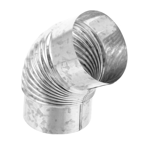 HONITANO Edelstahl Rauchrohrbogen Winkel Ofenersatz Spiralförmiges Kaminrohr Zubehör für Holzöfen Rostfrei Langlebig Einfache Installation und Hohe Abgaseffizienz von HONITANO