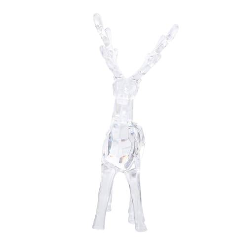 HONITANO Elchverzierung acryl Rentier deko Figur Weihnachtsfeier Deko Rentier Dekoration Festliche Dekoration Rentierfiguren Rentier-Ornamente Rentier-Figur Hirschfiguren Transparent von HONITANO