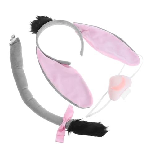 HONITANO Esel Kostüm mit Tierohren Haarreif und Nase aus Weichem Material Bequemes Partyaccessoire für Geburtstagsfeiern Halloween und Karneval Passend für Mädchen und Jungen HONITANO Esel Kostüm mit Tierohren Haarreif und Nase aus Weichem Material Bequemes Partyaccessoire für Geburtstagsfeiern Halloween und Karneval Passend für Mädchen und Jungen von HONITANO