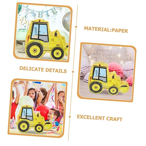 HONITANO Excavator Pinata mit Gelbe Auto Piñata für Geburtstag Party Dekoration und Spiel Candy Befüllbar Bauwagen Partyzubehör Spaßiges Partyspiel für Familie von HONITANO