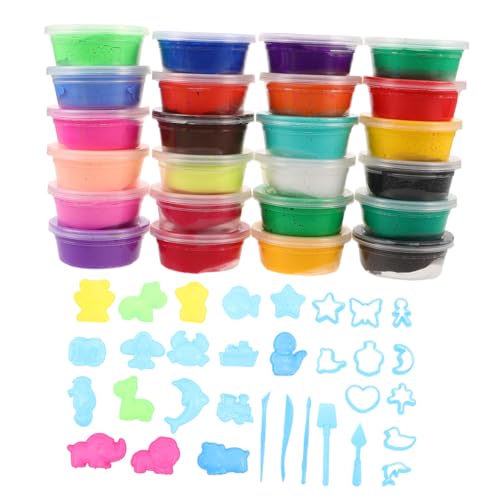 HONITANO Farben Lufttrocknende Modelliermasse für Ultraleichte nicht Klebende Knete mit Modellierwerkzeugen Buntes DIY Bastelset für Jungen und Mädchen Kunst und Handwerksspielzeug von HONITANO