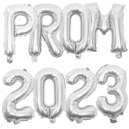 HONITANO Graduationsparty Luftballon Set Silber Prom Teiliges Aluminium Folienballons Festliche Dekoration für Abschlussfeier Einfach Aufzuhängen für Klassenraum und Partys HONITANO Graduationsparty Luftballon Set Silber Prom Teiliges Aluminium Folienballons Festliche Dekoration für Abschlussfeier Einfach Aufzuhängen für Klassenraum und Partys von HONITANO