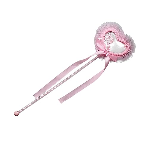 HONITANO Herz Zauberstab the withe princess girl partytröten fairytale flashes mitgebsel kindergeburtstag glitter geburtstagseinladungen toy Party Zauberstab Feenstöcke Feenstab Rosa von HONITANO