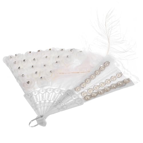 HONITANO Hochzeitsbraut Fächer mit Spitze Eleganter Handgefertigter Brautfächer für Hochzeiten und Aufführungen Leicht und Tragbar als Fotorequisiten und Geschenkoption HONITANO Hochzeitsbraut Fächer mit Spitze Eleganter Handgefertigter Brautfächer für Hochzeiten und Aufführungen Leicht und Tragbar als Fotorequisiten und Geschenkoption von HONITANO